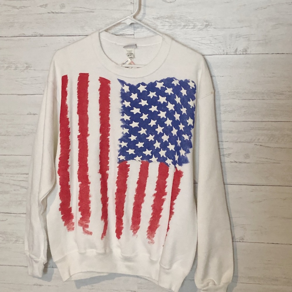 Vintage NWT American flag sweater